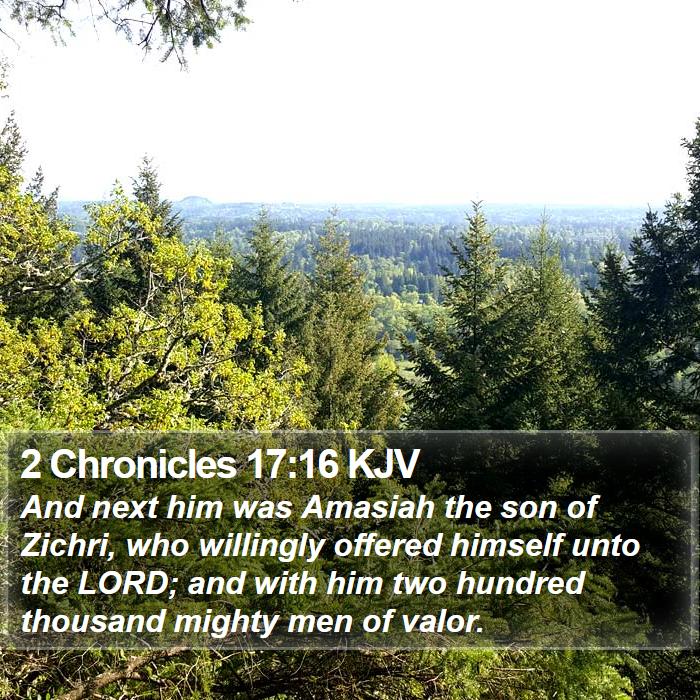 2 Chronicles 17:16 KJV Bible Study