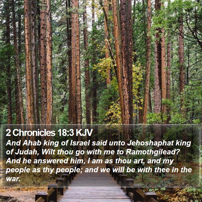 2 Chronicles 18:3 KJV Bible Study