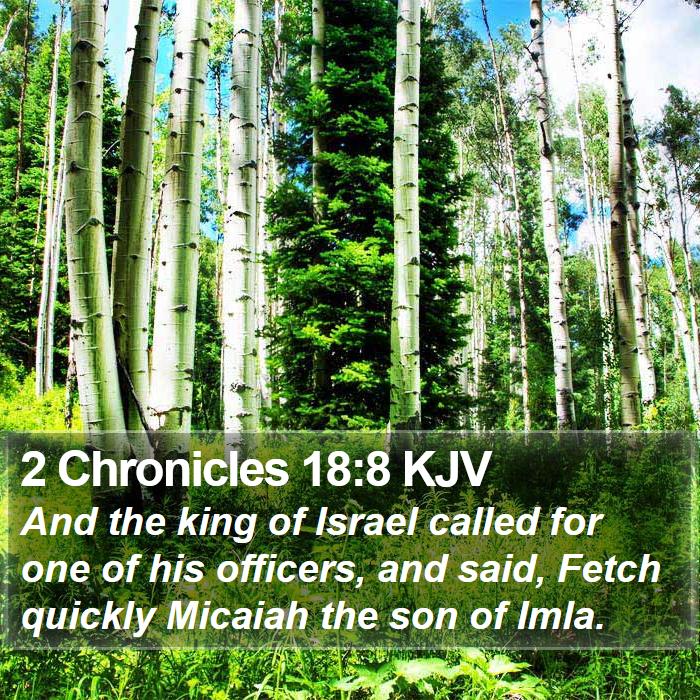 2 Chronicles 18:8 KJV Bible Study