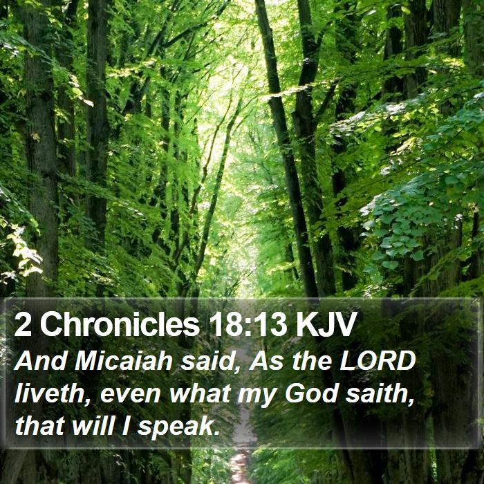 2 Chronicles 18:13 KJV Bible Study