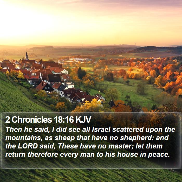 2 Chronicles 18:16 KJV Bible Study