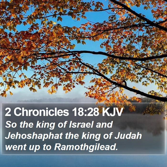 2 Chronicles 18:28 KJV Bible Study