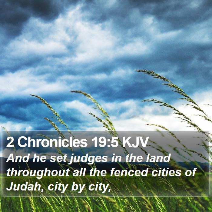 2 Chronicles 19:5 KJV Bible Study