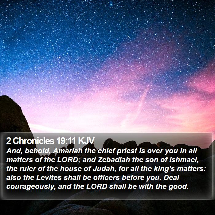 2 Chronicles 19:11 KJV Bible Study