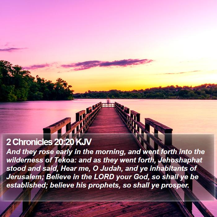 2 Chronicles 20:20 KJV Bible Study