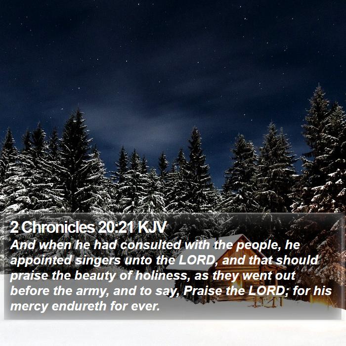 2 Chronicles 20:21 KJV Bible Study