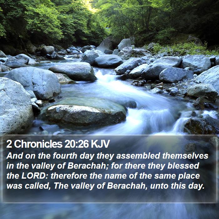 2 Chronicles 20:26 KJV Bible Study