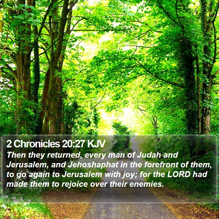 2 Chronicles 20:27 KJV Bible Study