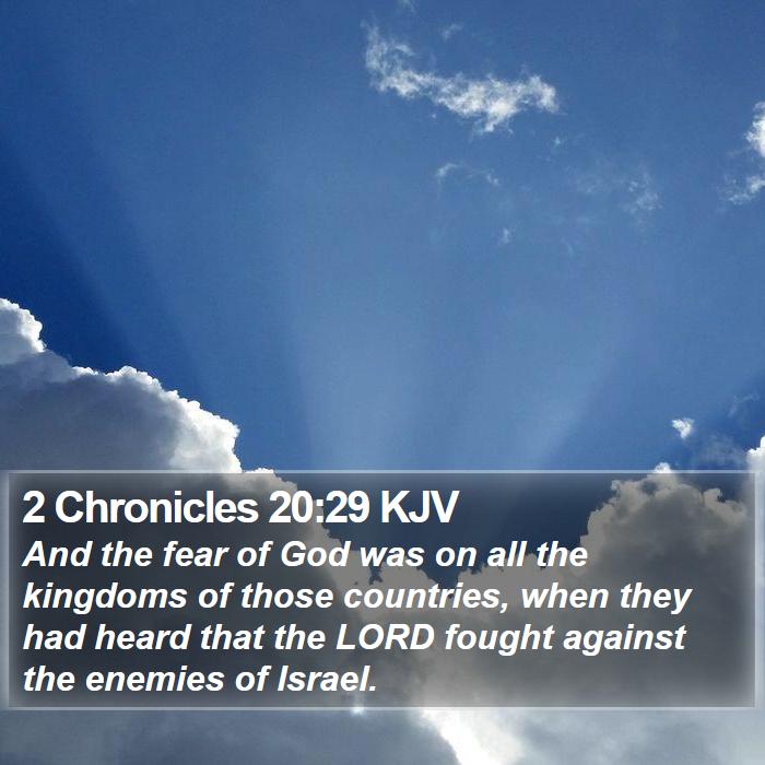 2 Chronicles 20:29 KJV Bible Study