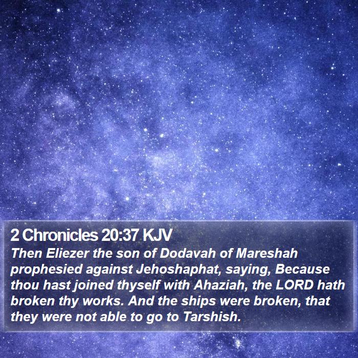 2 Chronicles 20:37 KJV Bible Study