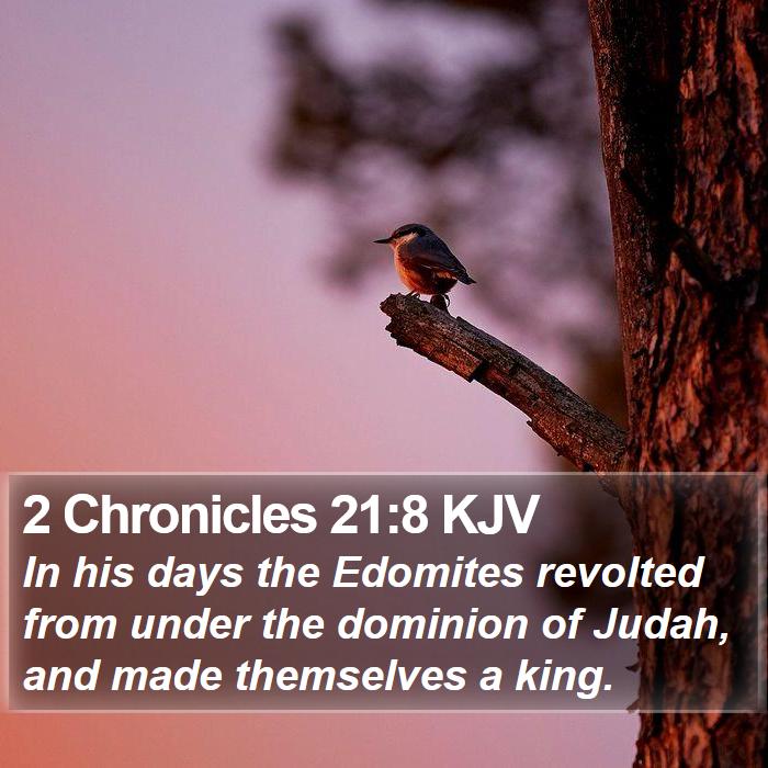 2 Chronicles 21:8 KJV Bible Study