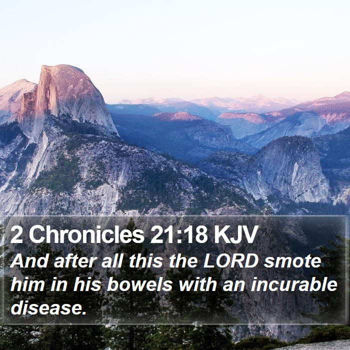 2 Chronicles 21:18 KJV Bible Study