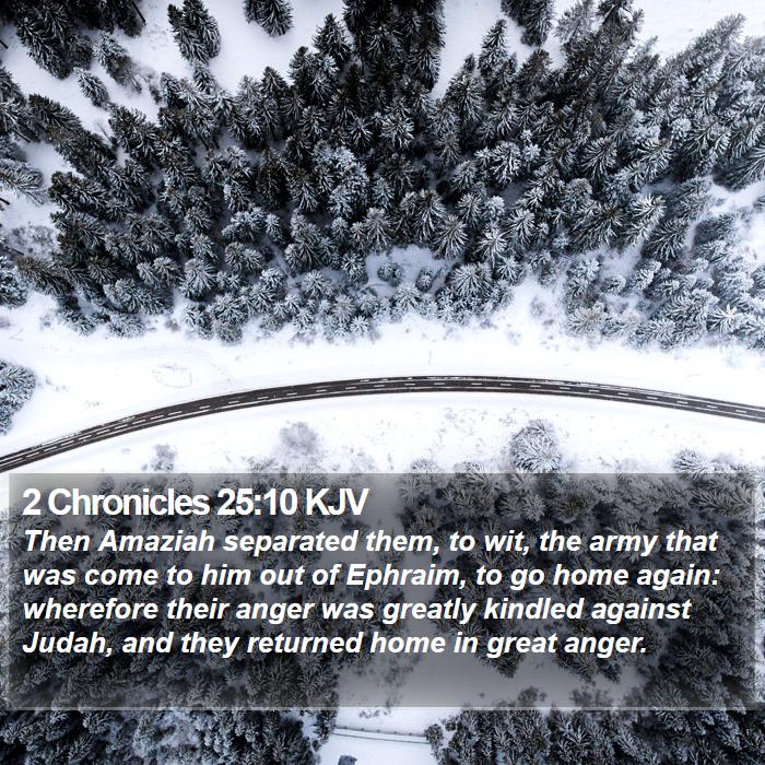 2 Chronicles 25:10 KJV Bible Study