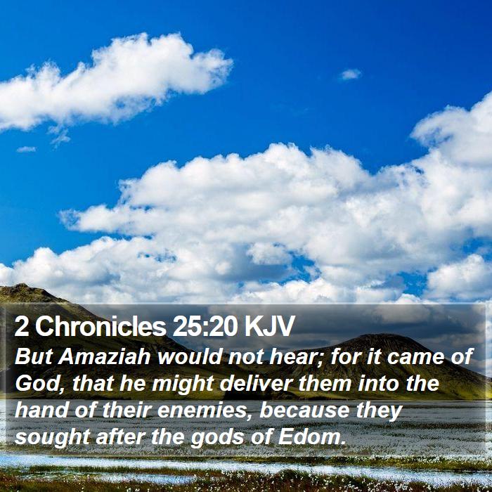 2 Chronicles 25:20 KJV Bible Study