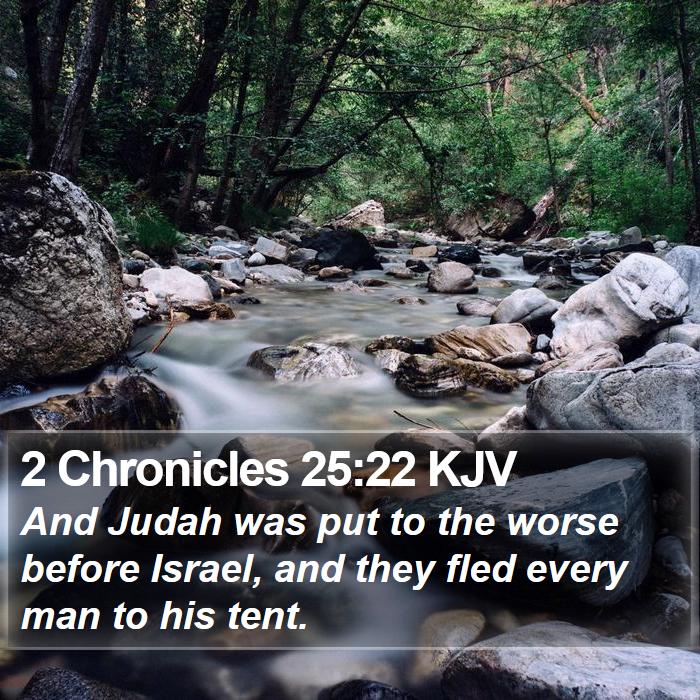 2 Chronicles 25:22 KJV Bible Study