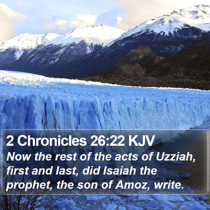 2 Chronicles 26:22 KJV Bible Study