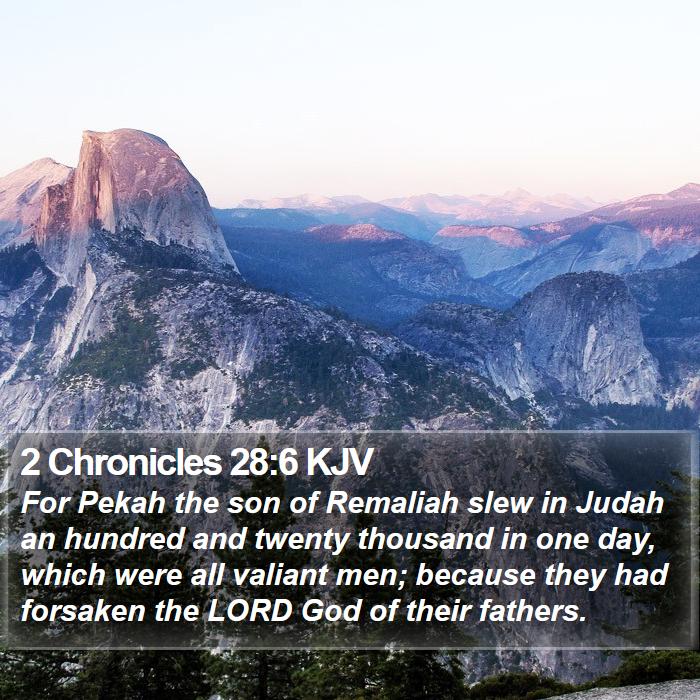 2 Chronicles 28:6 KJV Bible Study