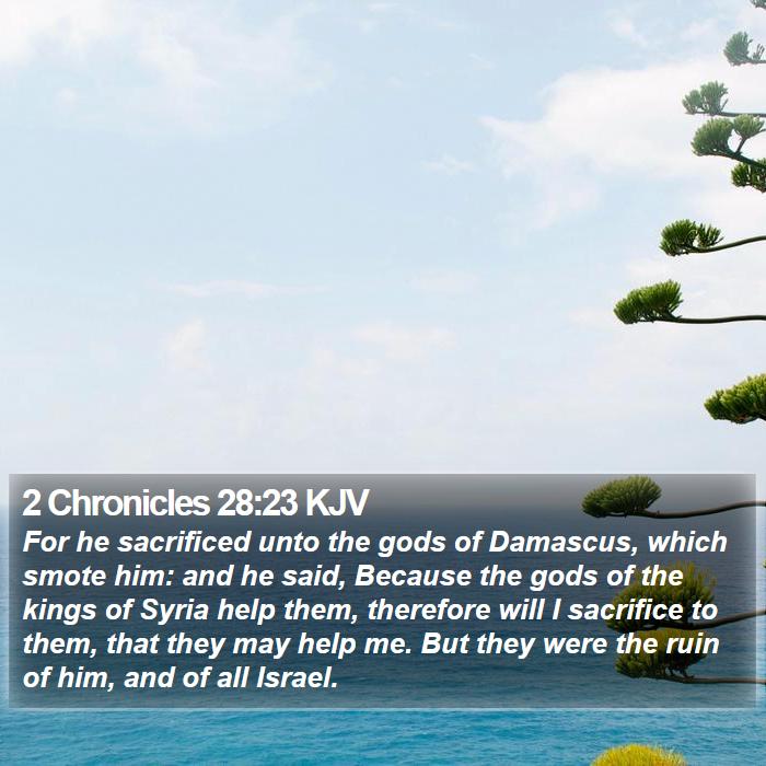 2 Chronicles 28:23 KJV Bible Study