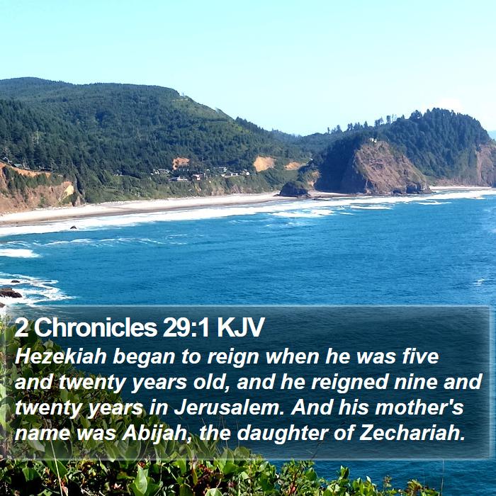 2 Chronicles 29:1 KJV Bible Study