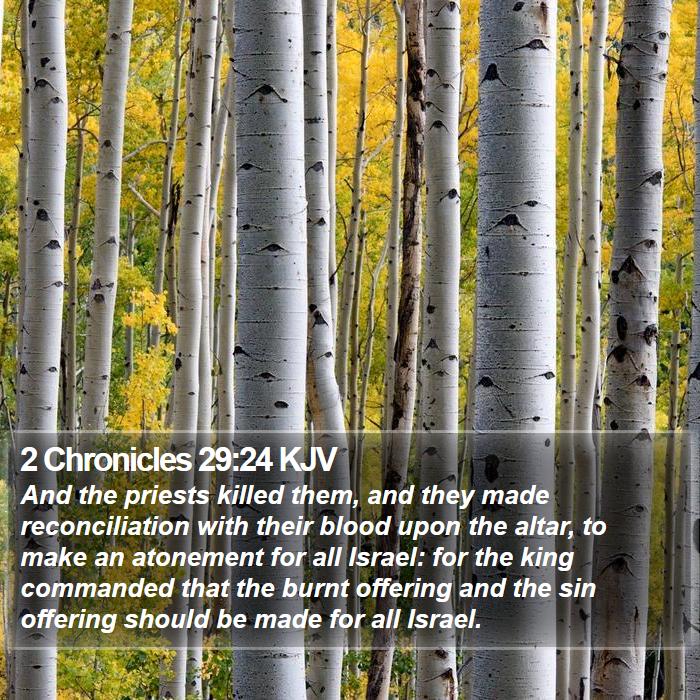 2 Chronicles 29:24 KJV Bible Study