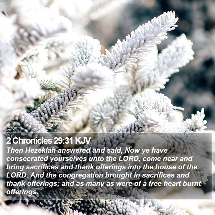 2 Chronicles 29:31 KJV Bible Study