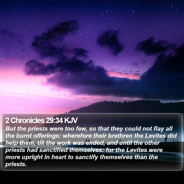 2 Chronicles 29:34 KJV Bible Study