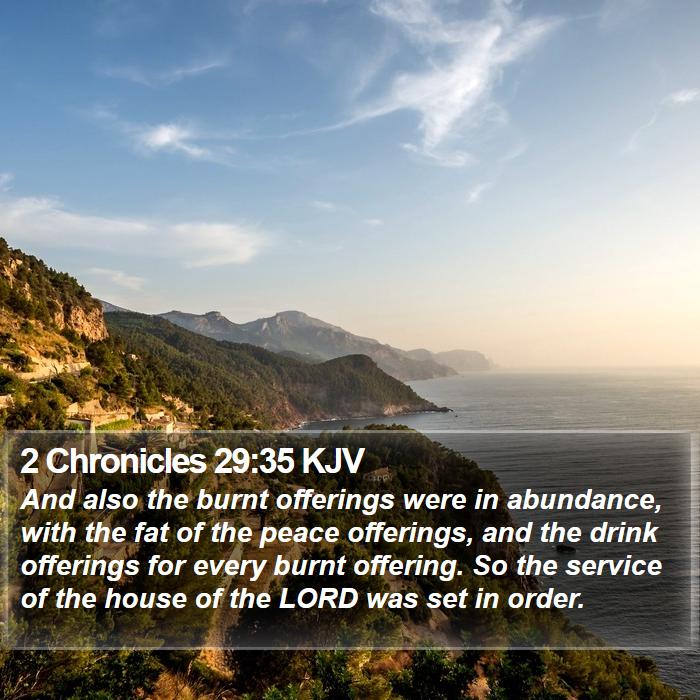 2 Chronicles 29:35 KJV Bible Study