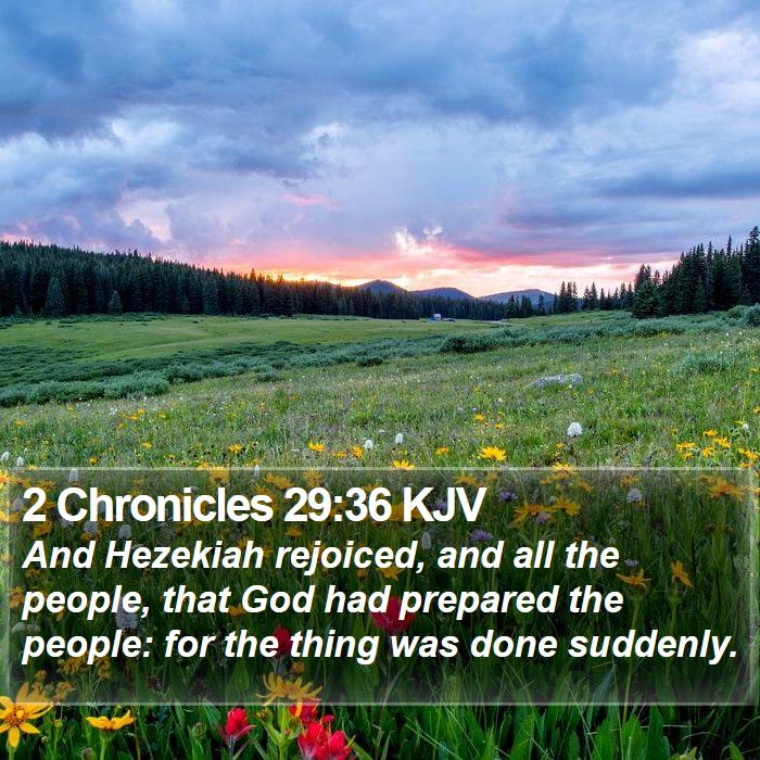 2 Chronicles 29:36 KJV Bible Study