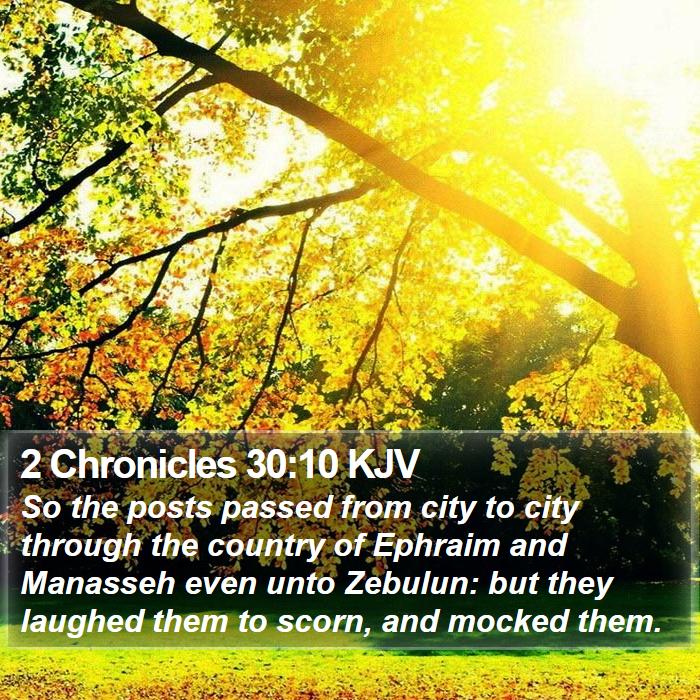 2 Chronicles 30:10 KJV Bible Study