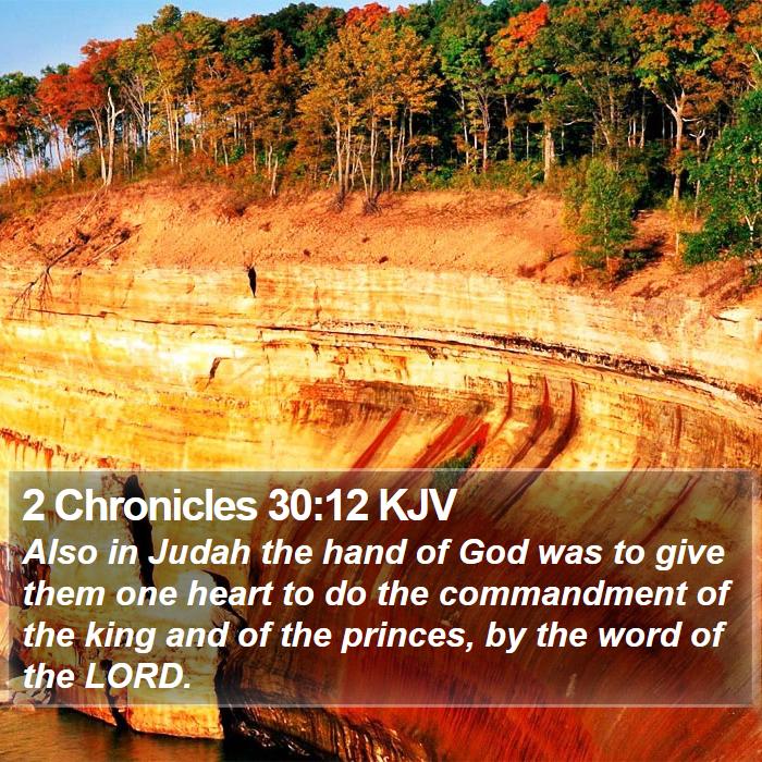 2 Chronicles 30:12 KJV Bible Study