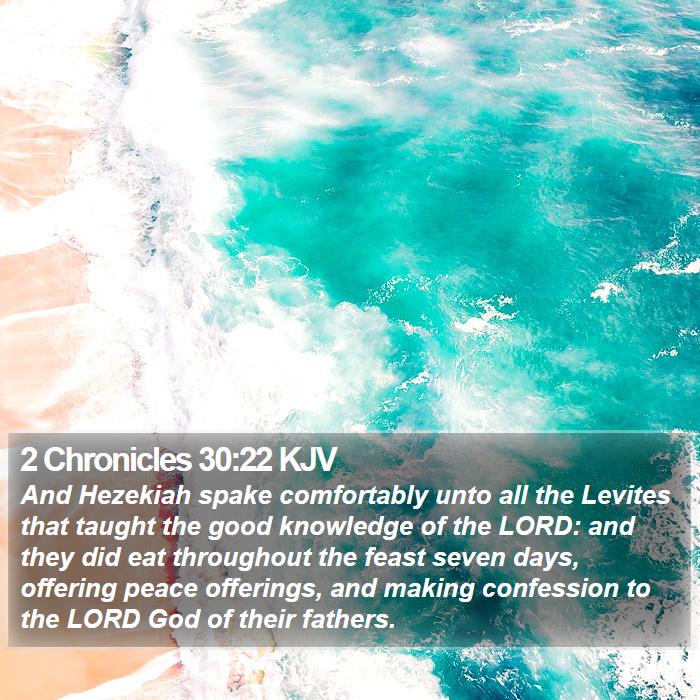 2 Chronicles 30:22 KJV Bible Study