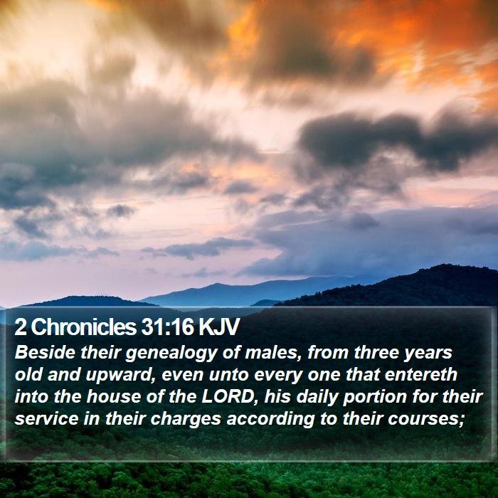 2 Chronicles 31:16 KJV Bible Study