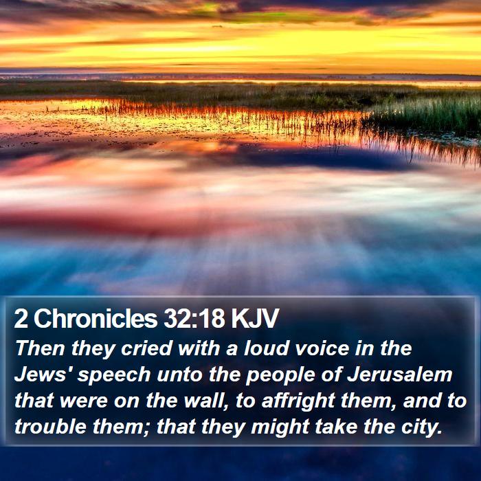 2 Chronicles 32:18 KJV Bible Study