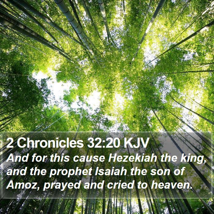 2 Chronicles 32:20 KJV Bible Study