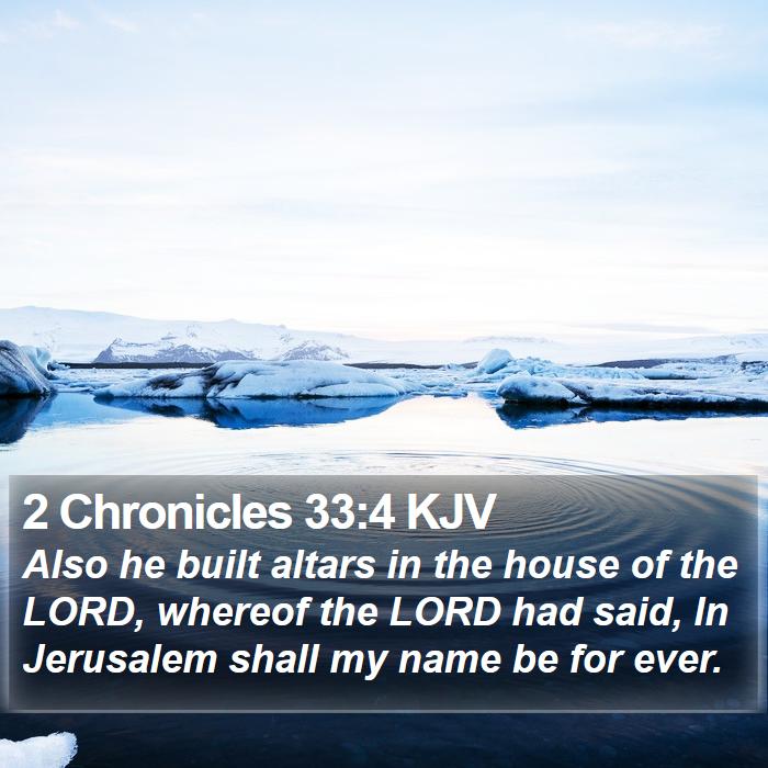 2 Chronicles 33:4 KJV Bible Study