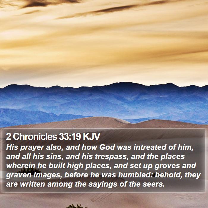 2 Chronicles 33:19 KJV Bible Study