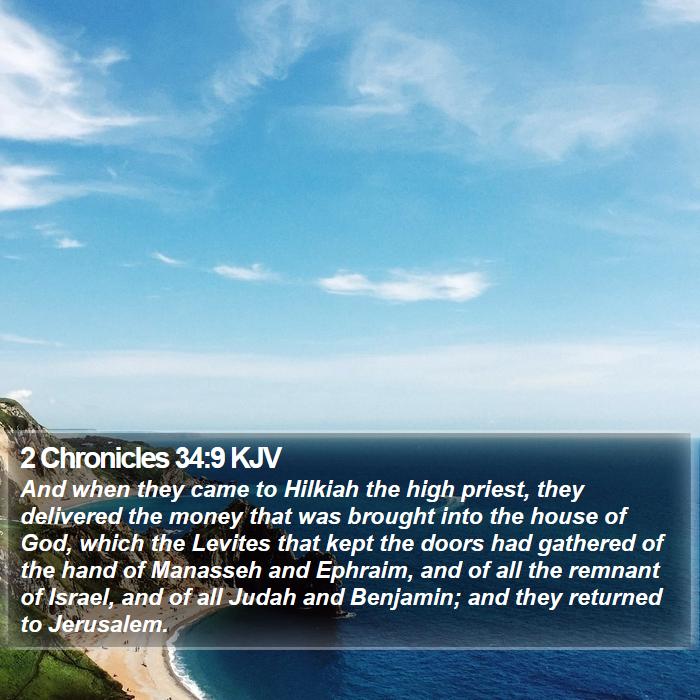 2 Chronicles 34:9 KJV Bible Study