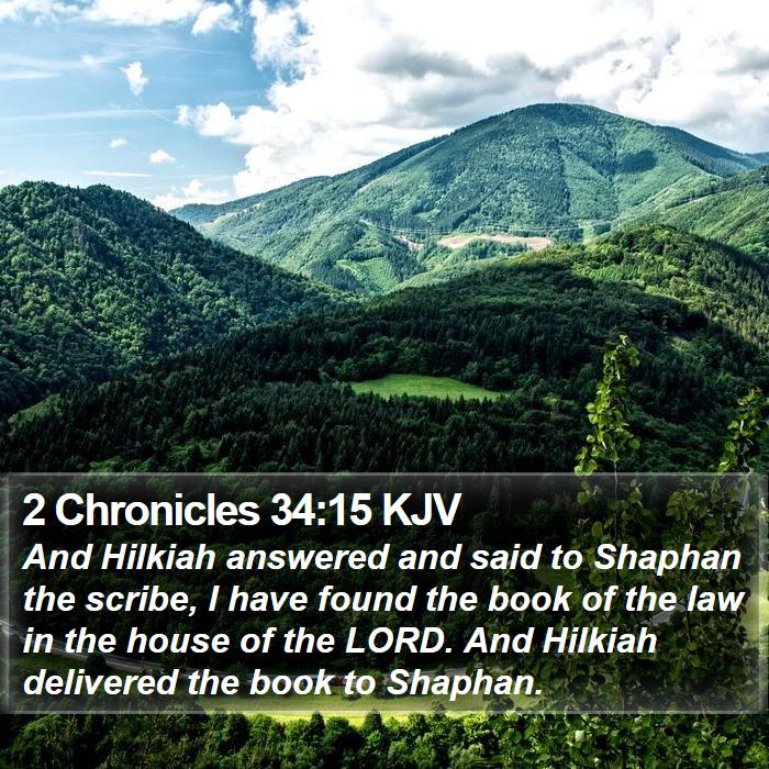 2 Chronicles 34:15 KJV Bible Study