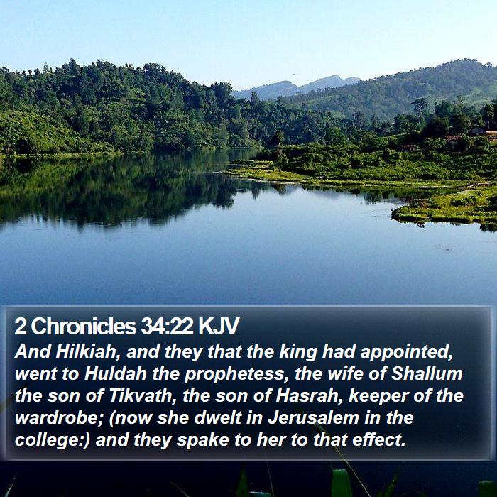 2 Chronicles 34:22 KJV Bible Study