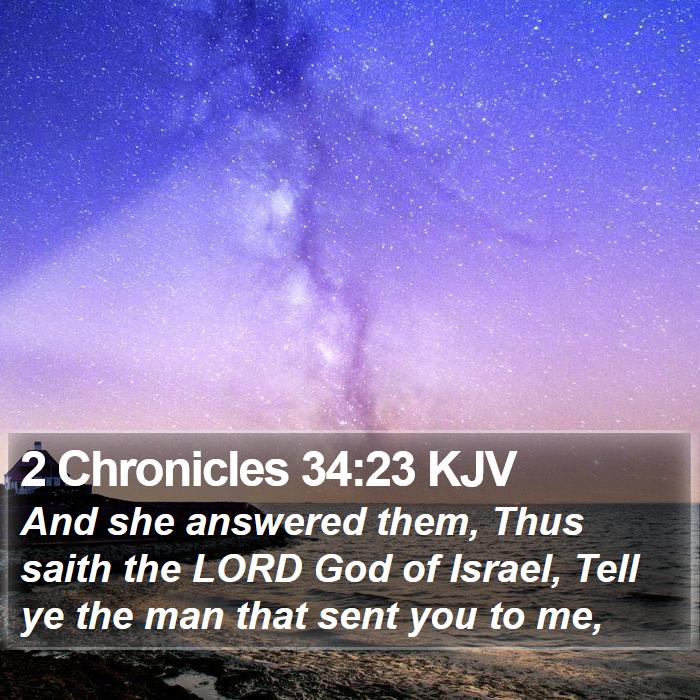 2 Chronicles 34:23 KJV Bible Study