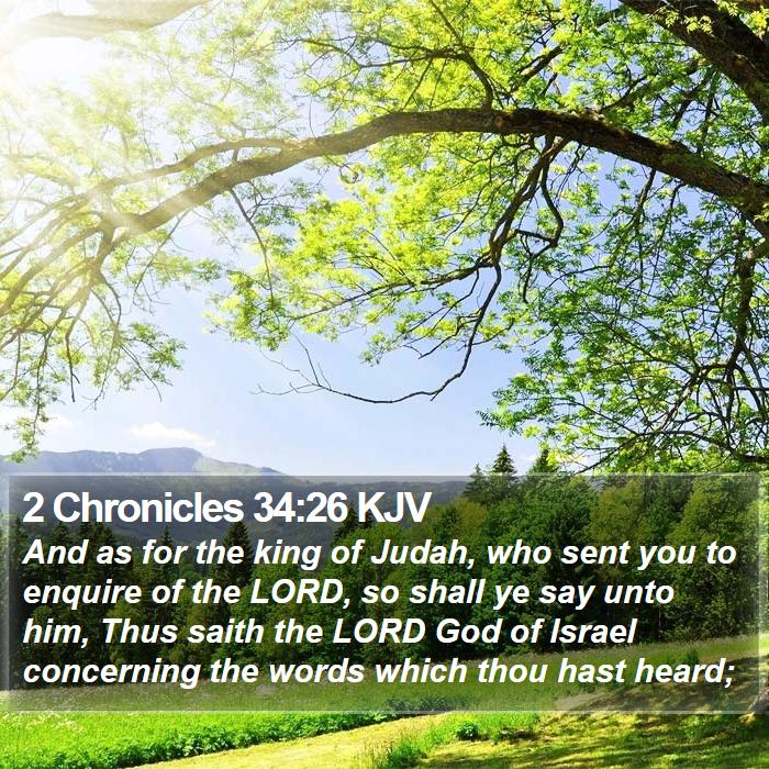 2 Chronicles 34:26 KJV Bible Study