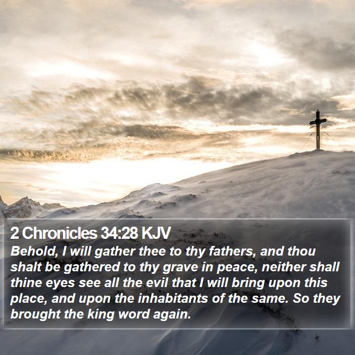 2 Chronicles 34:28 KJV Bible Study