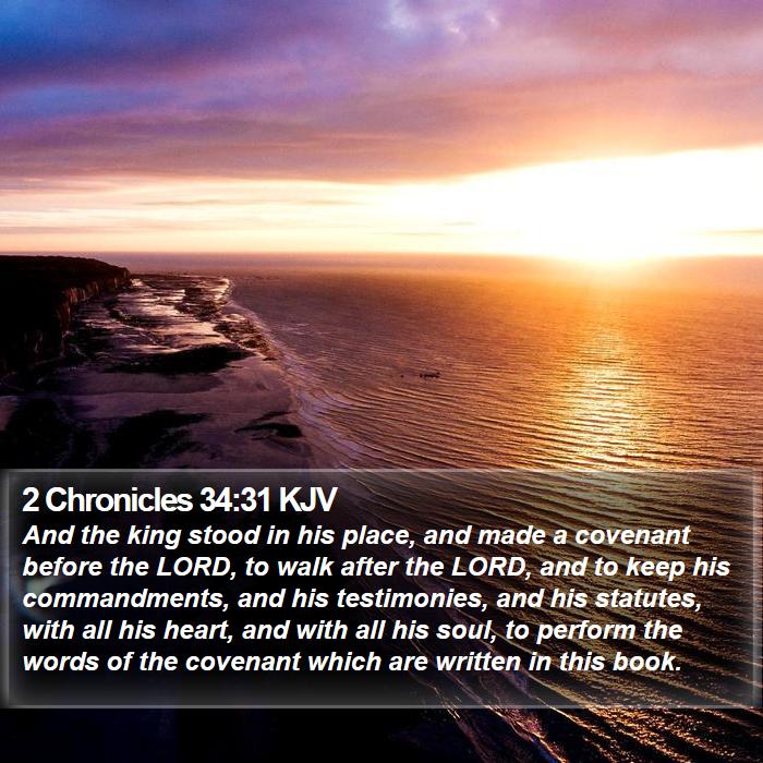 2 Chronicles 34:31 KJV Bible Study