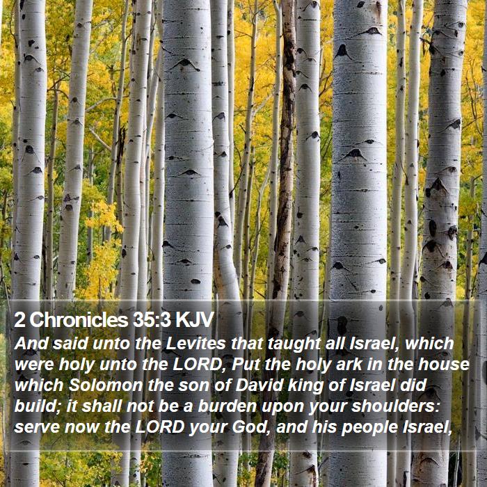 2 Chronicles 35:3 KJV Bible Study