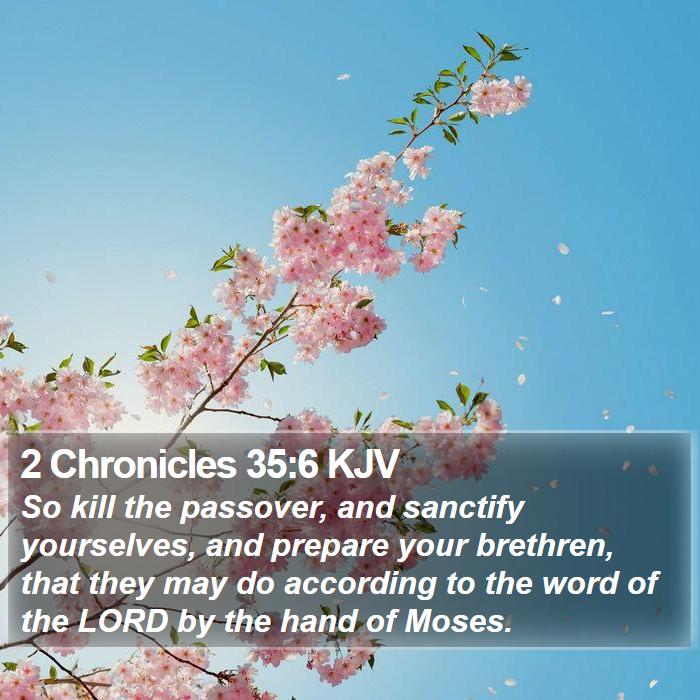 2 Chronicles 35:6 KJV Bible Study