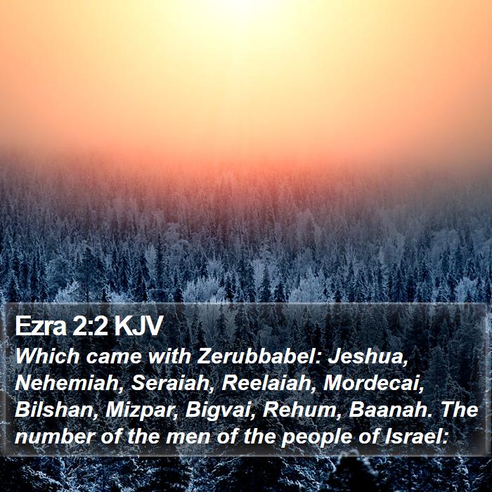 Ezra 2:2 KJV Bible Study