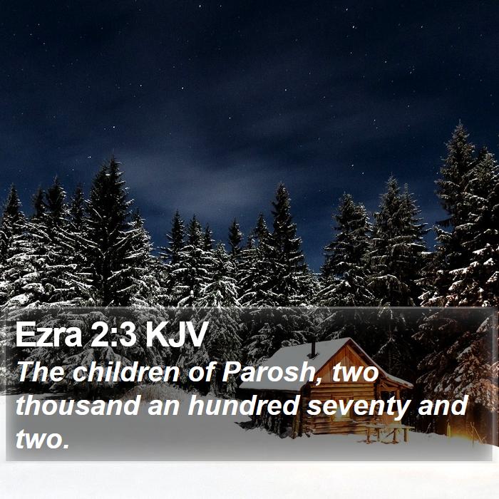 Ezra 2:3 KJV Bible Study