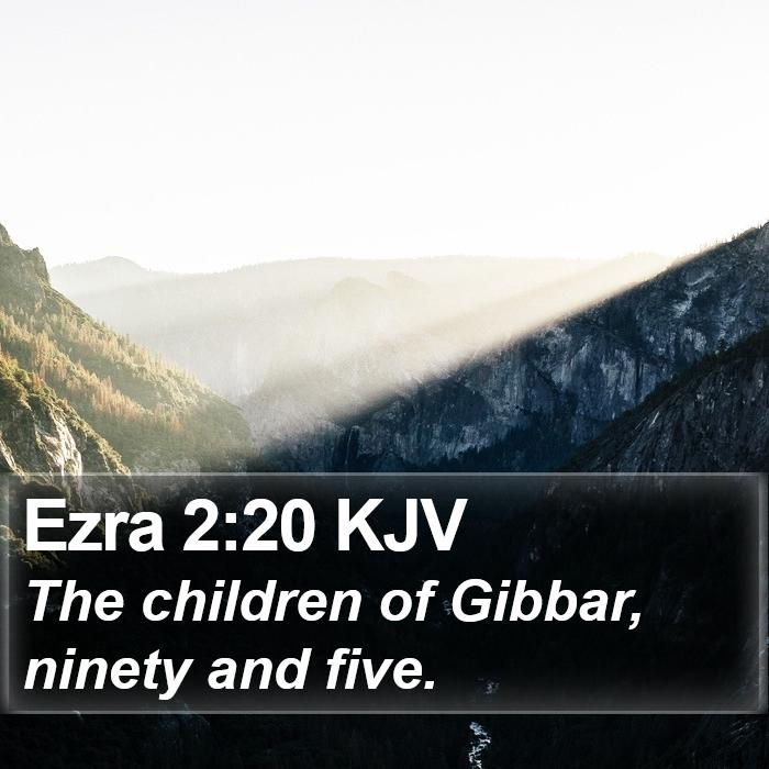 Ezra 2:20 KJV Bible Study