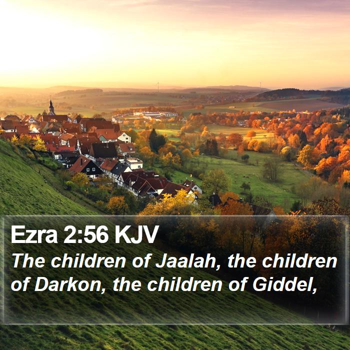 Ezra 2:56 KJV Bible Study