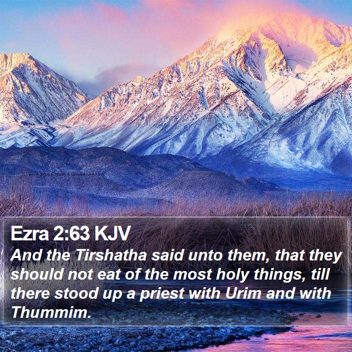 Ezra 2:63 KJV Bible Study